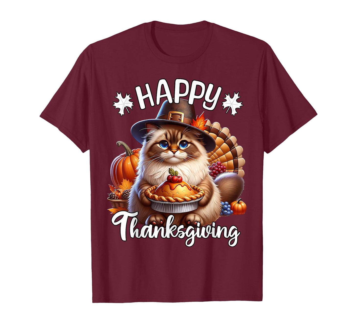 Ragdoll Cat Happy Thanksgiving Ragdoll Cat T-Shirt