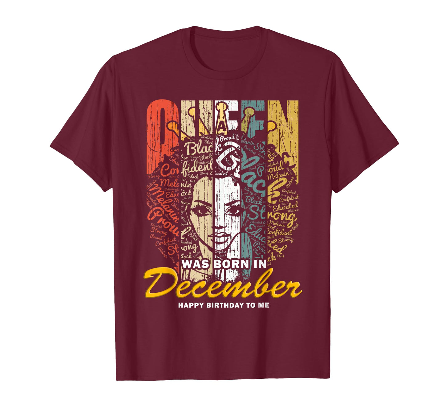 December Birthday Queen Shirts for Women Black Girl Magic T-Shirt