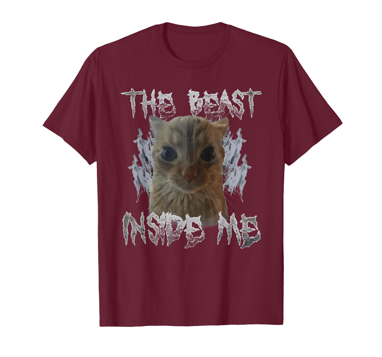 Funny Cat Meme Beast Inside Me Sarcastic Inappropriate T-Shirt