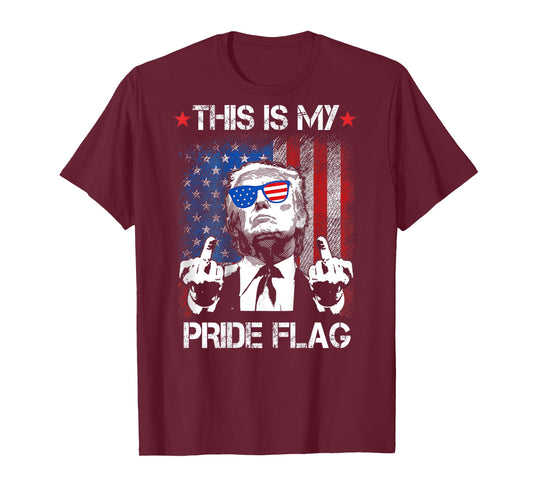 This Is My Pride Flag USA American 4th Of July On Back T-Shirt