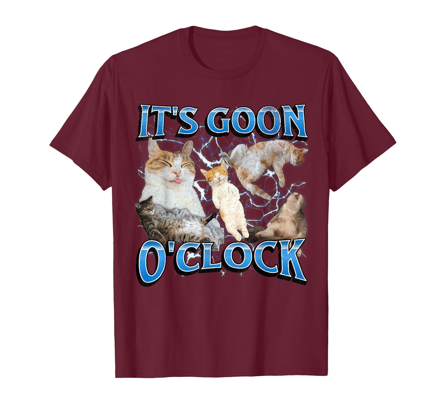 Gooning O'clock Funny Offensive Cat Meme Bootleg Graphic Men Women T-Shirt
