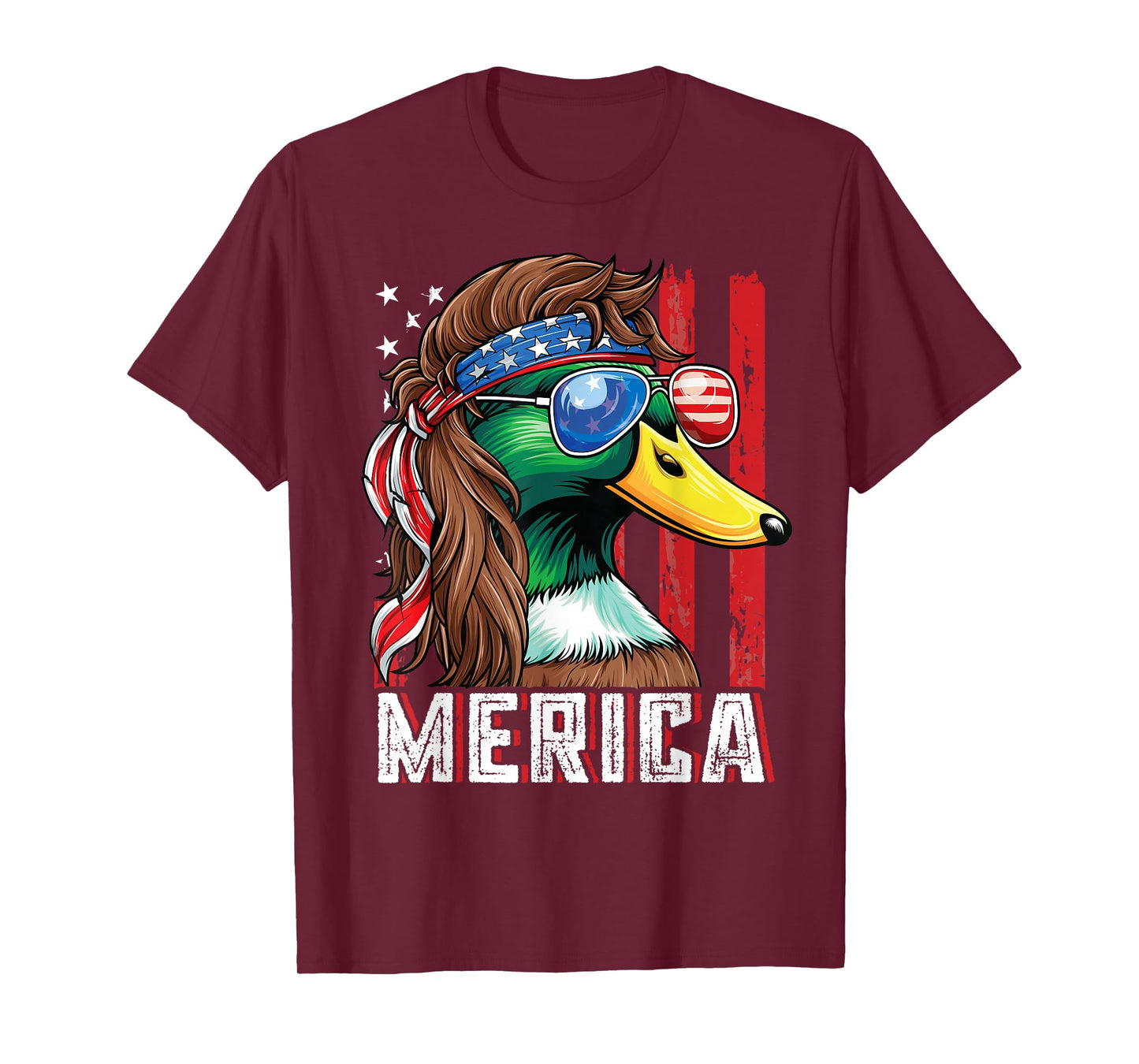 Duck Hunter Shirt USA Flag Merica Funny Waterfowl Hunting T-Shirt