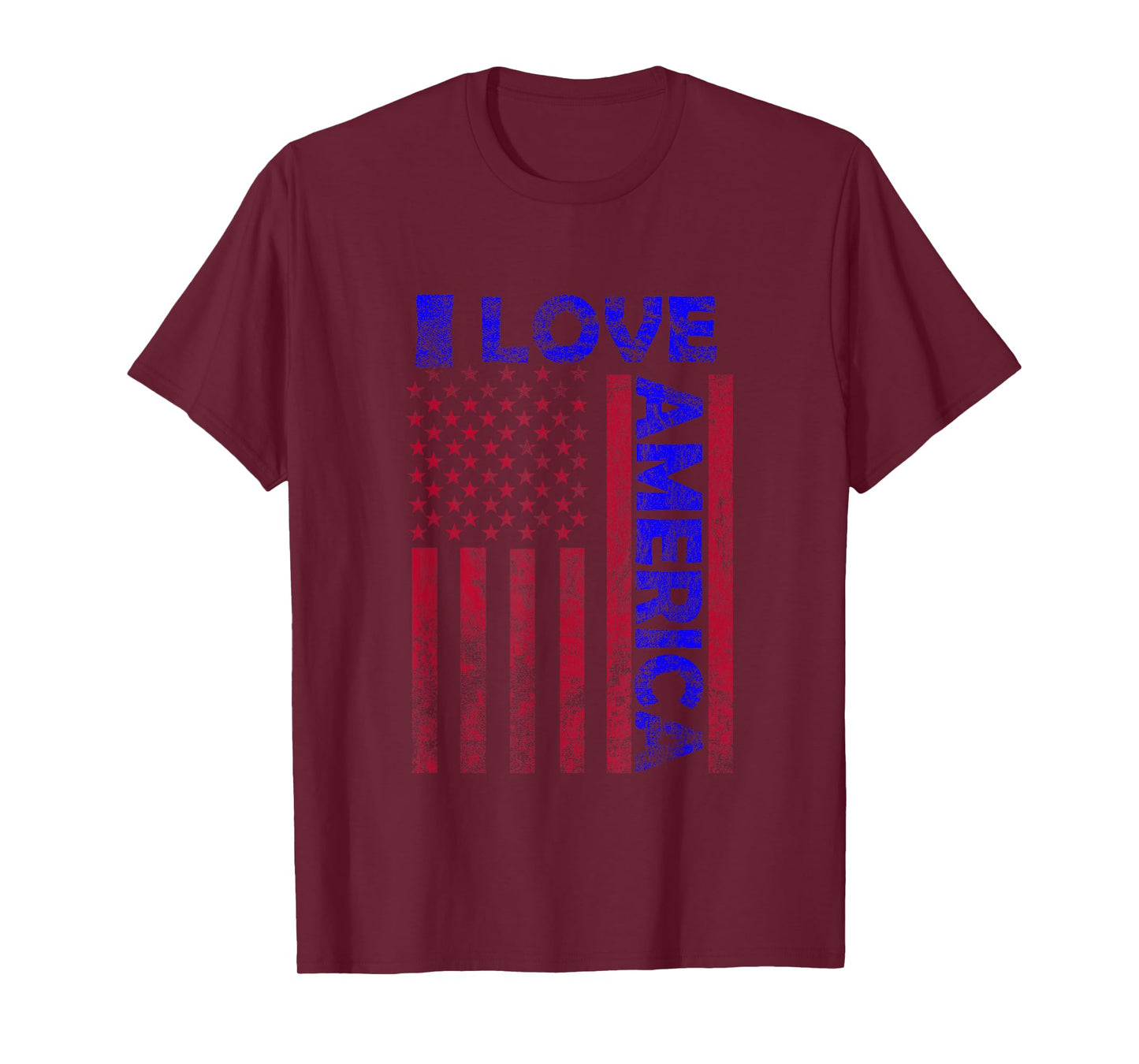 I love america shirt USA flag 4th july independence day USA T-Shirt