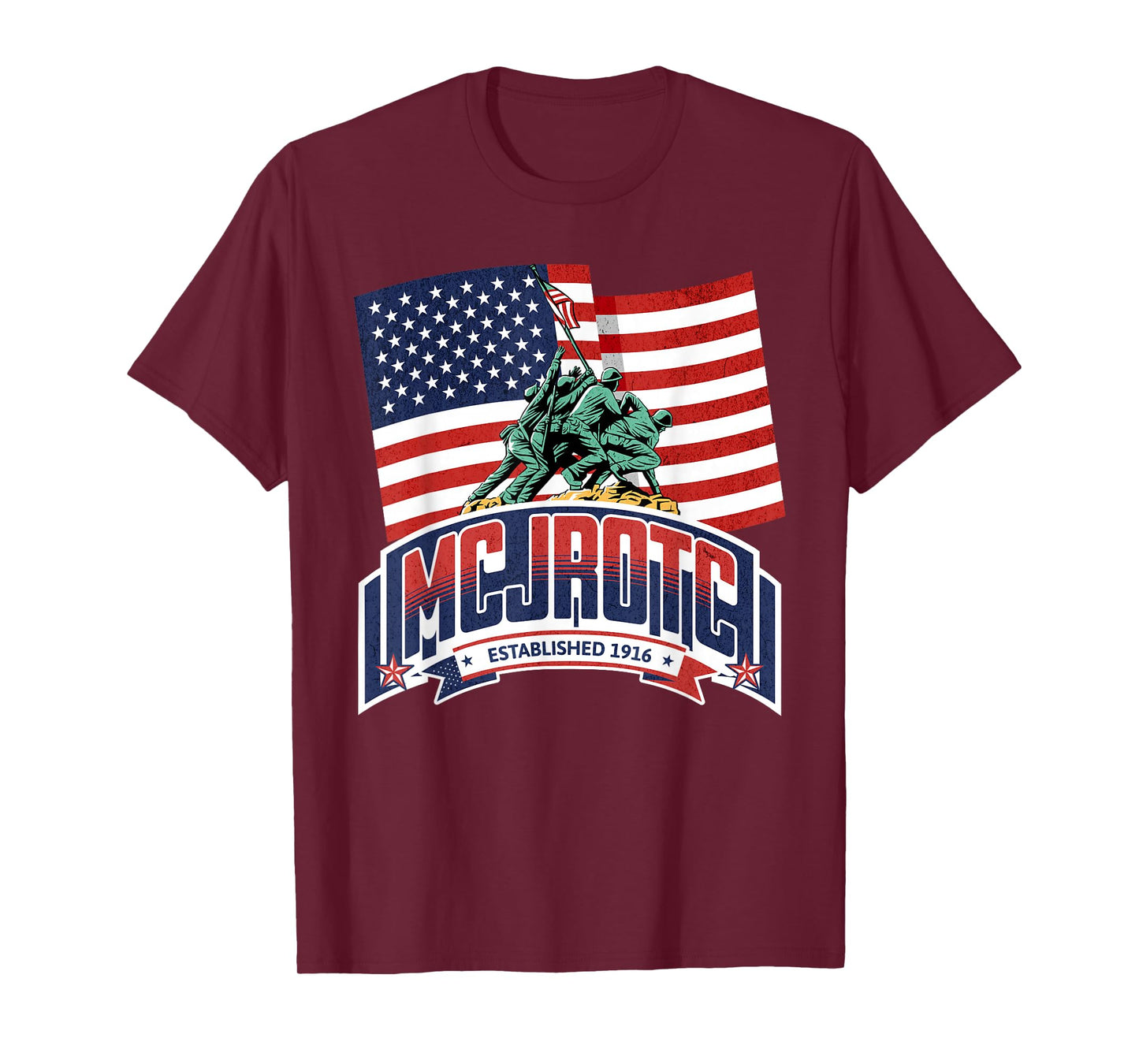 Patriotic MCJROTC Cadet Proud Military American Flag MCJROTC T-Shirt