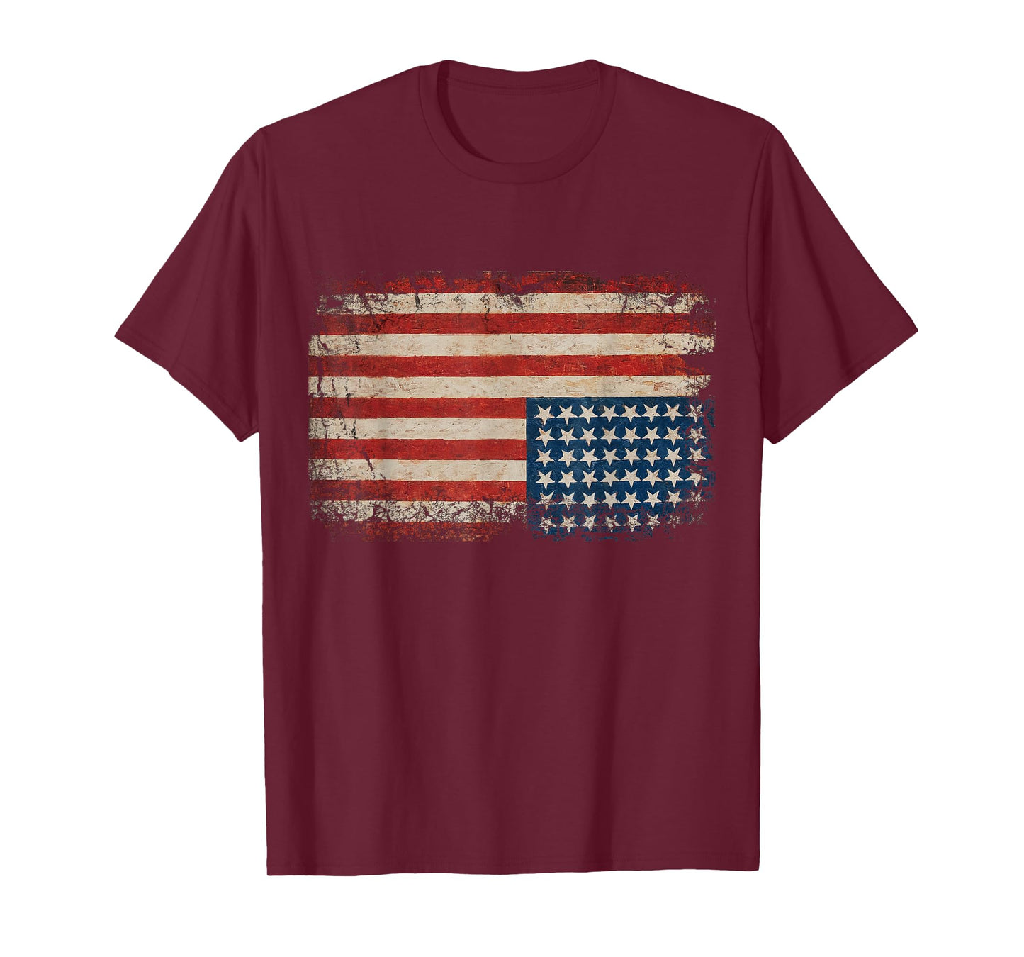 American Flag Distress Upside Down United States USA T-Shirt