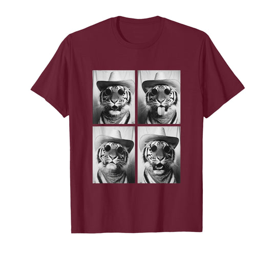 Cowboy Tigers with Sunglasses Animal Photo Booth Western T-Shirt
