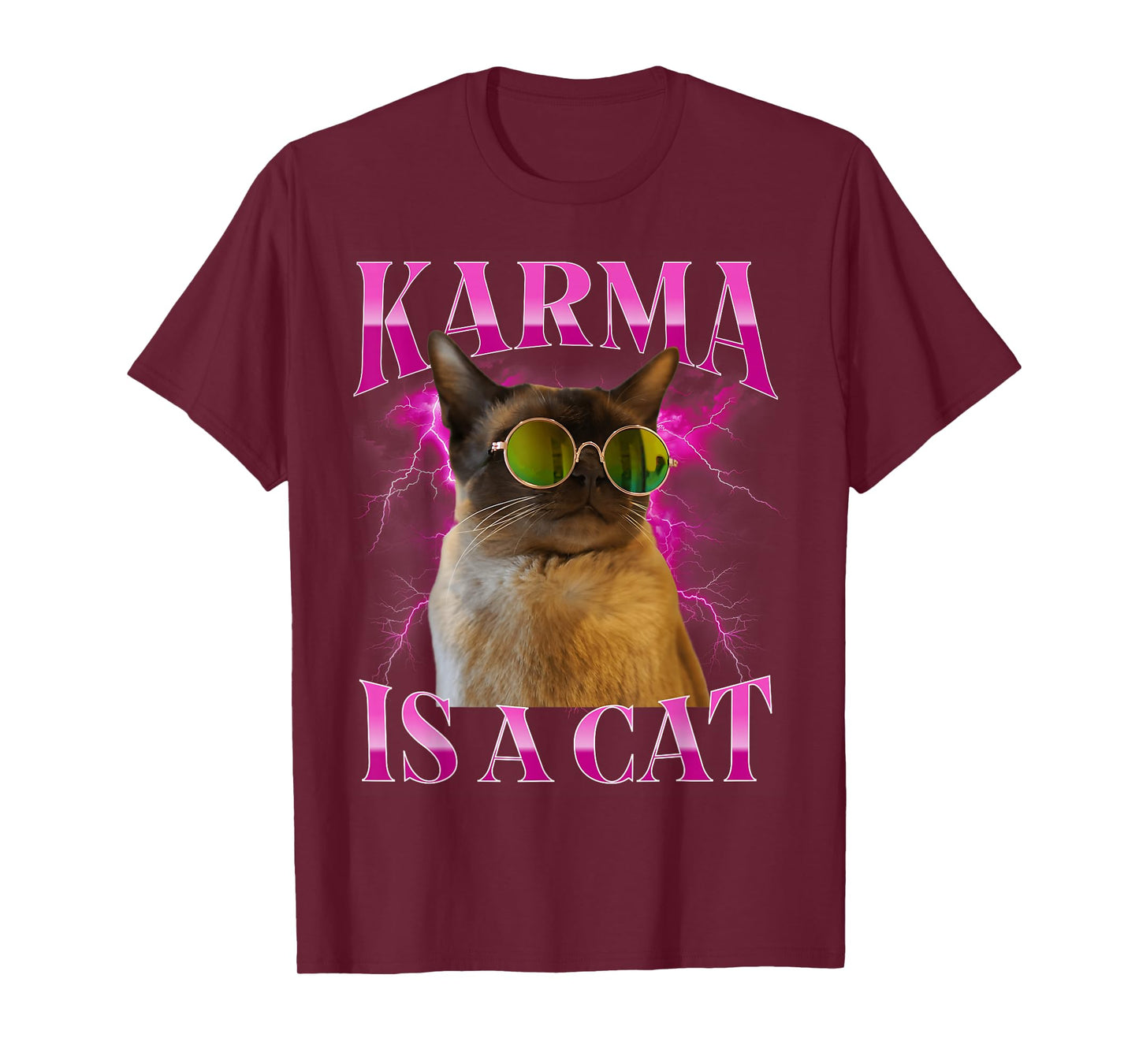 Karma is A Cat, Funny Cat Lovers Design for Women T-Shirt