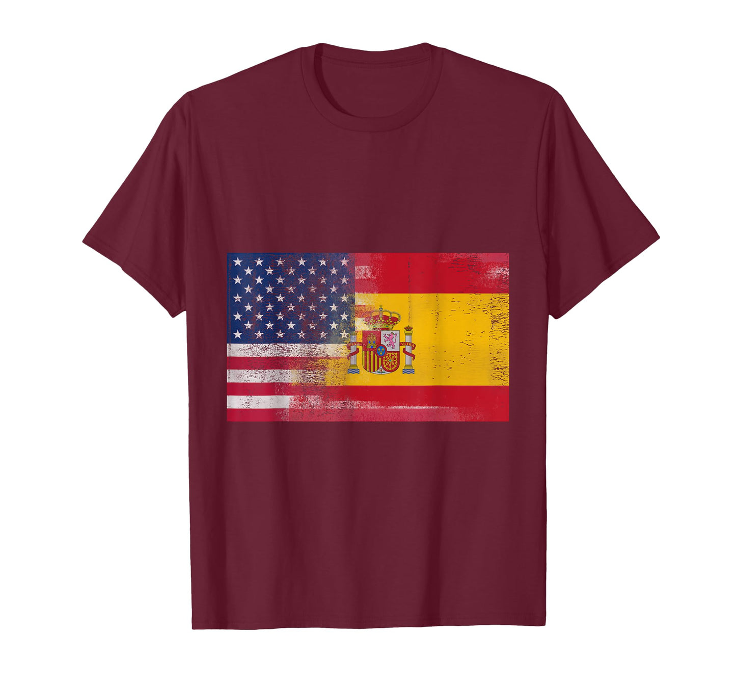 Spanish American Half Spain Half America Flag Shirt
