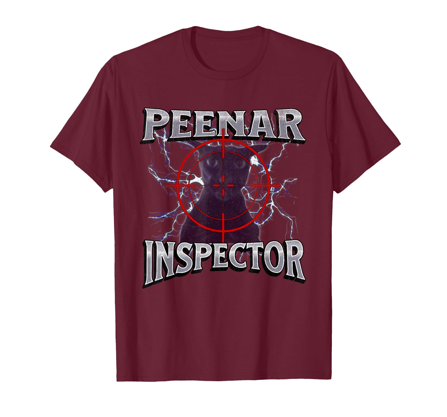 Peenar Inspector Funny Offensive Cat Meme Bootleg Graphic T-Shirt