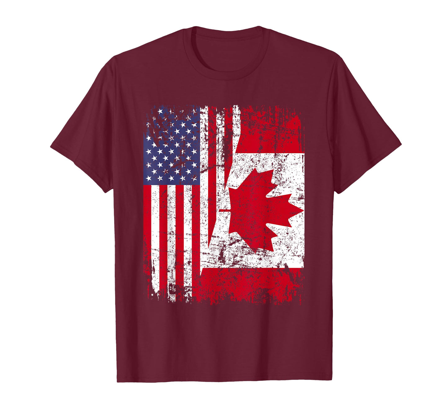 Canadian Roots | Half American Flag | Canada T-Shirt