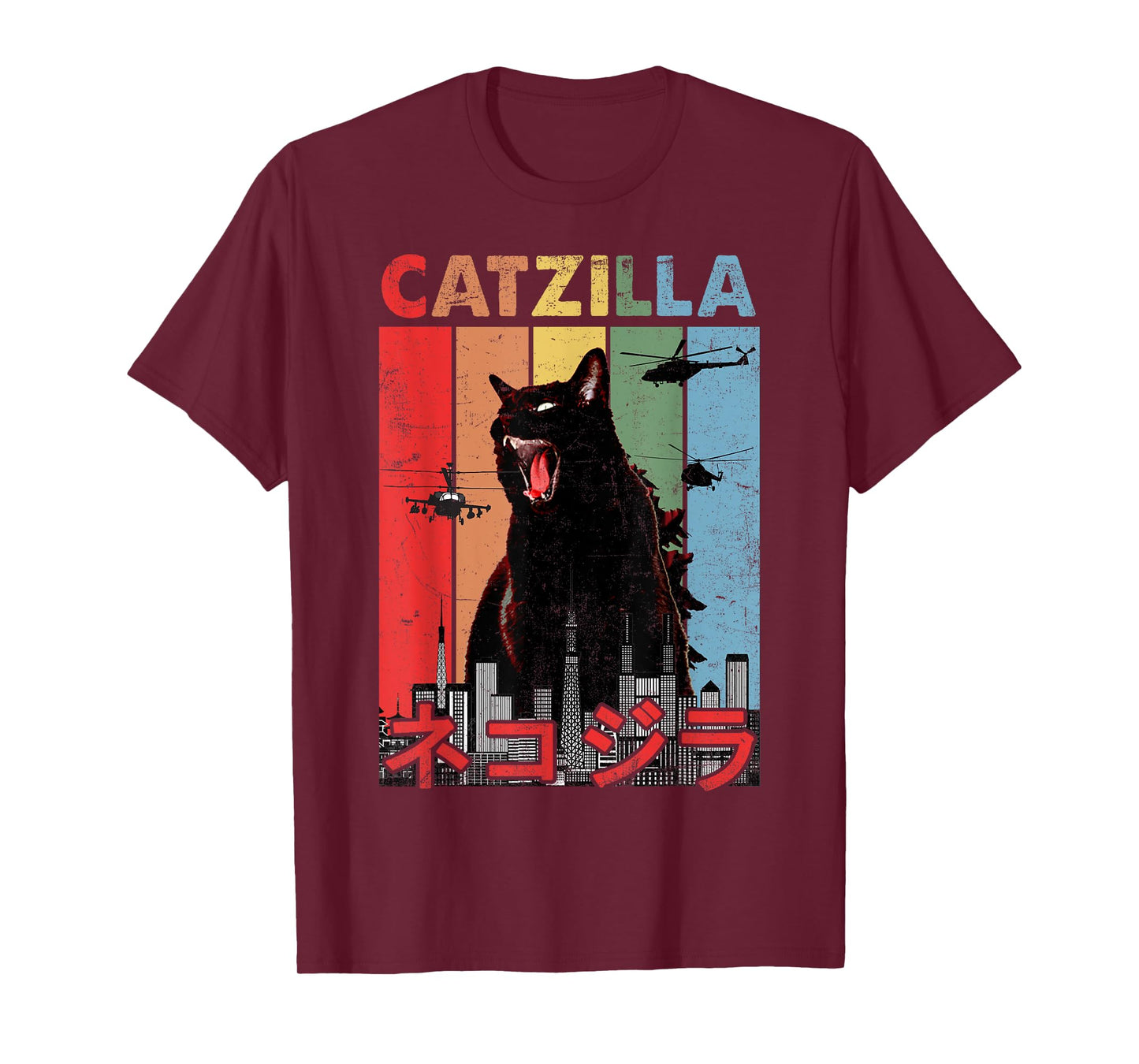 Vintage Catzilla - Funny Kitten And Cat Lover T-Shirt