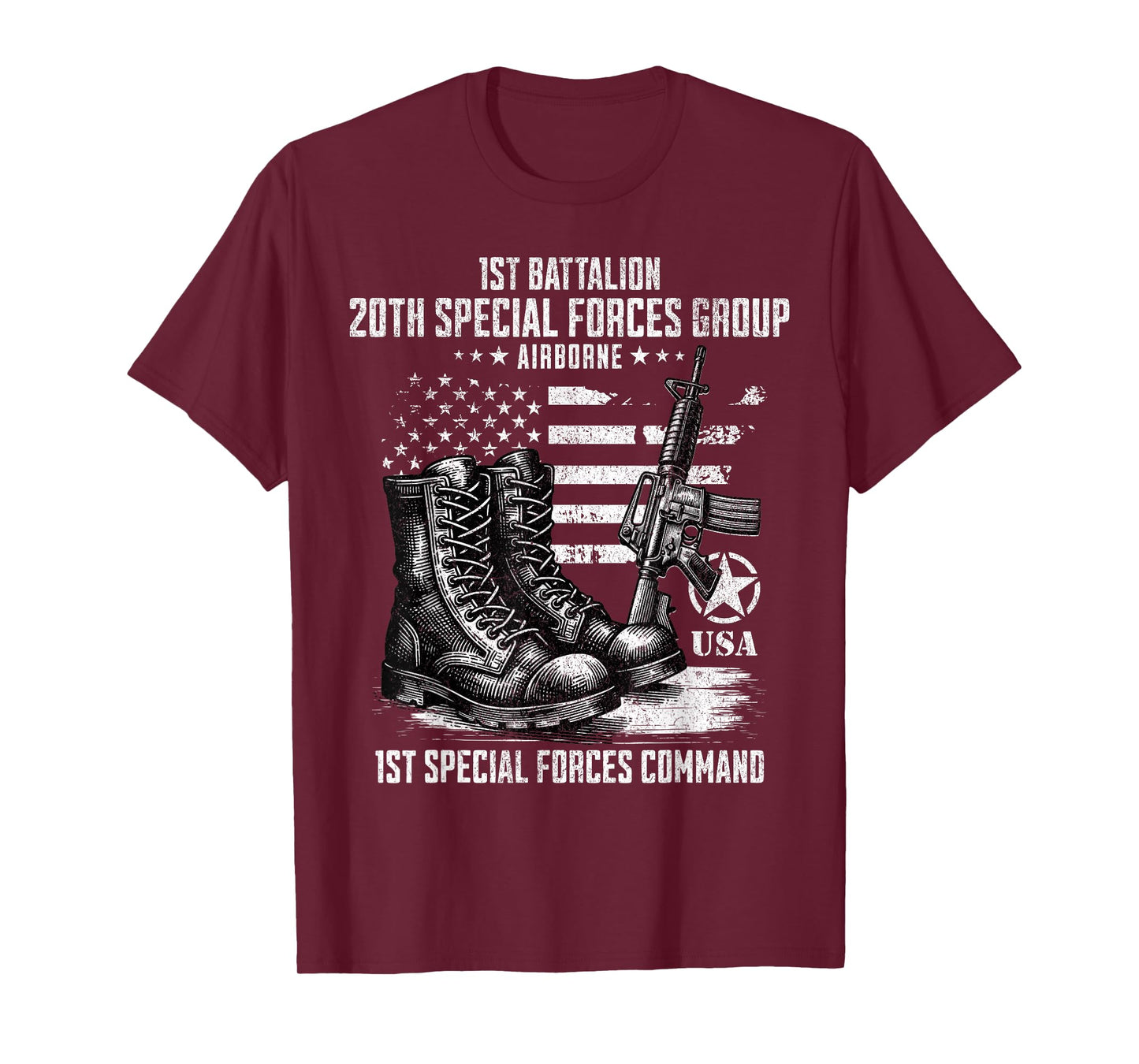 1st Battalion 20th Special Forces Group Airborne Veteran T-Shirt