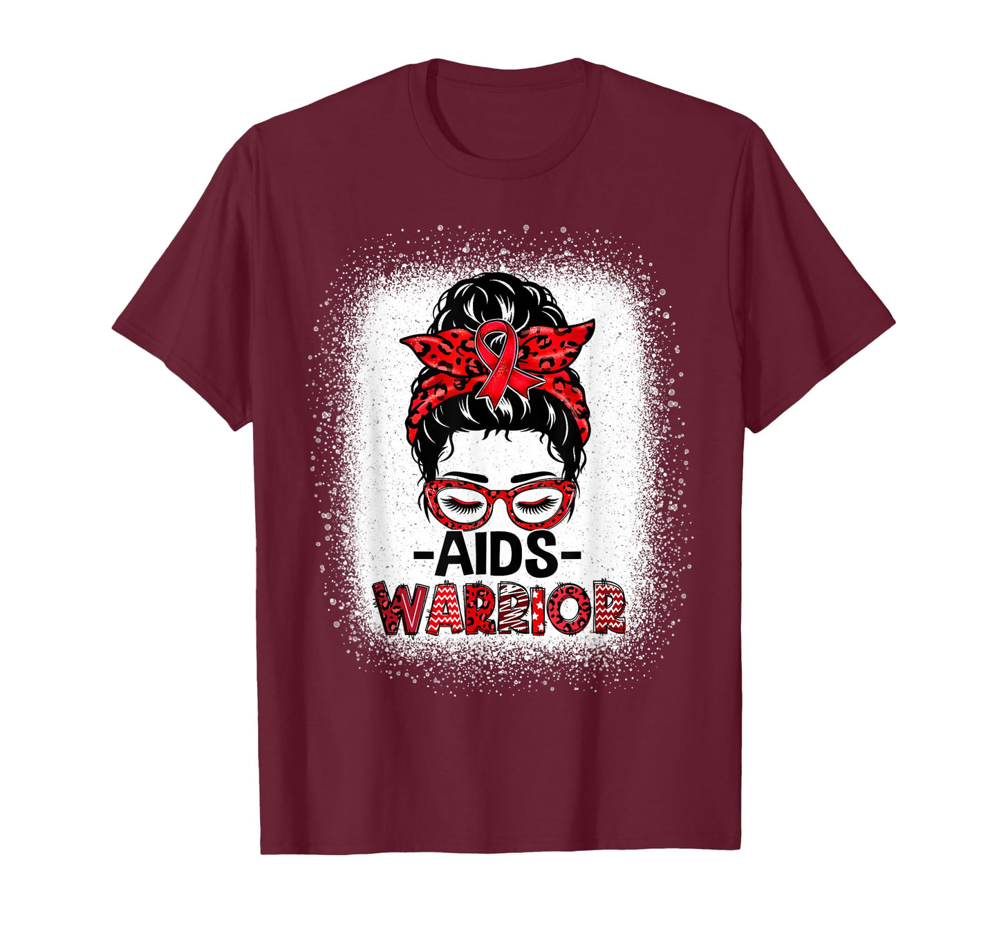 Aids Warrior Red Ribbon World Aids Day Hiv Aids Awareness T-Shirt