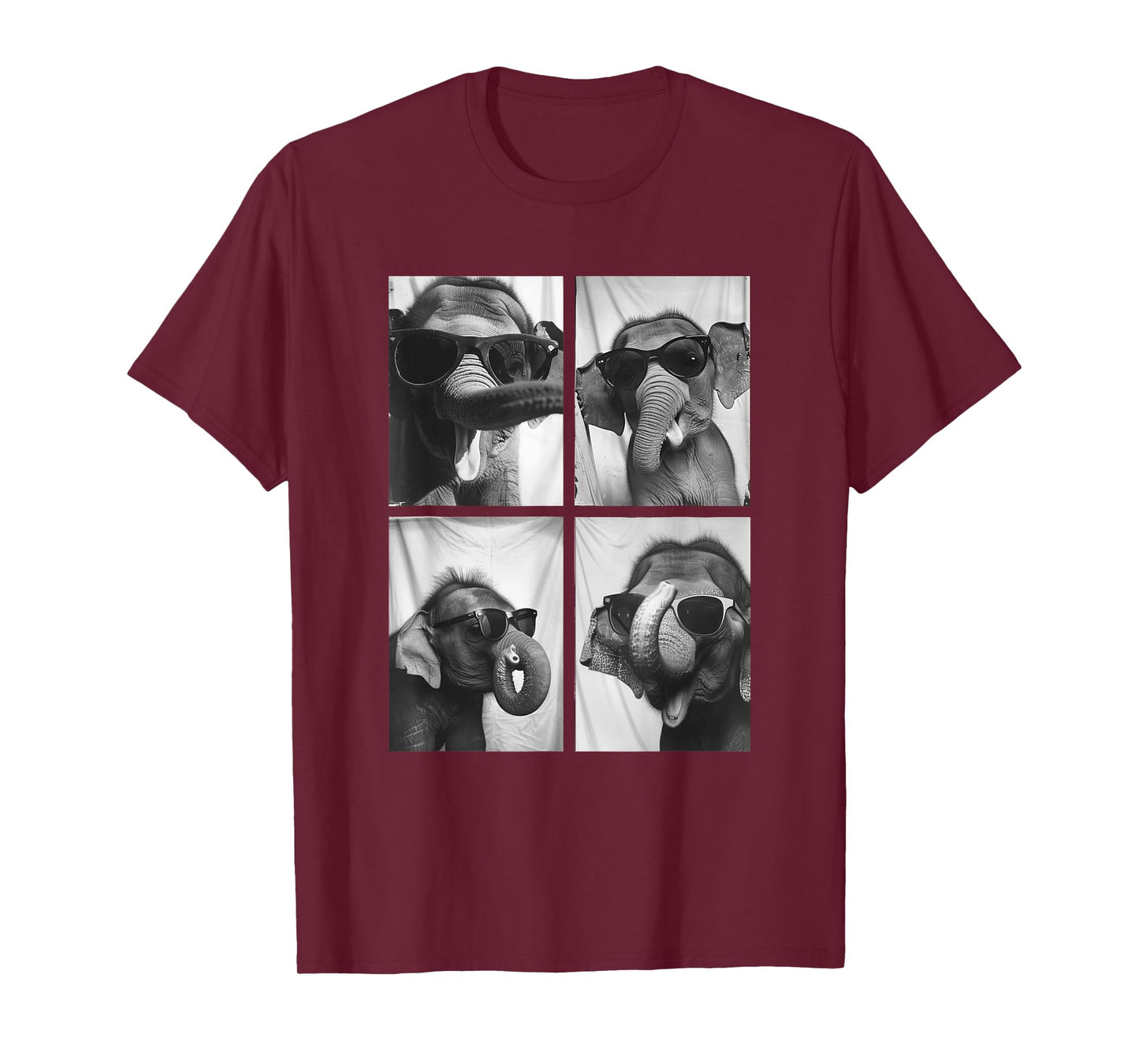 Funny Elephants with Sunglasses Cute African Animals Humor T-Shirt
