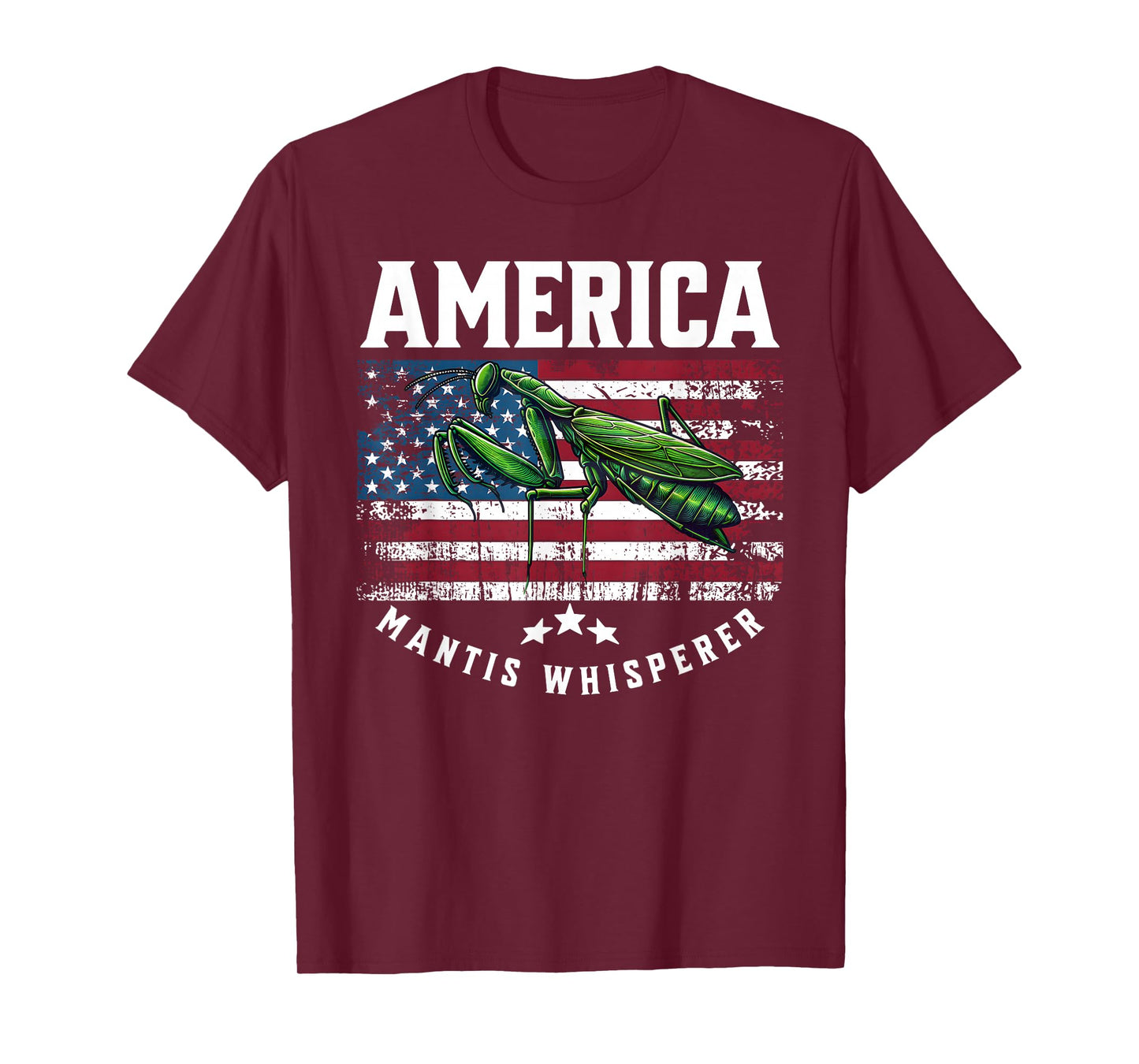 Vintage Patriotic Novelty Praying Mantis Whisperer T-Shirt