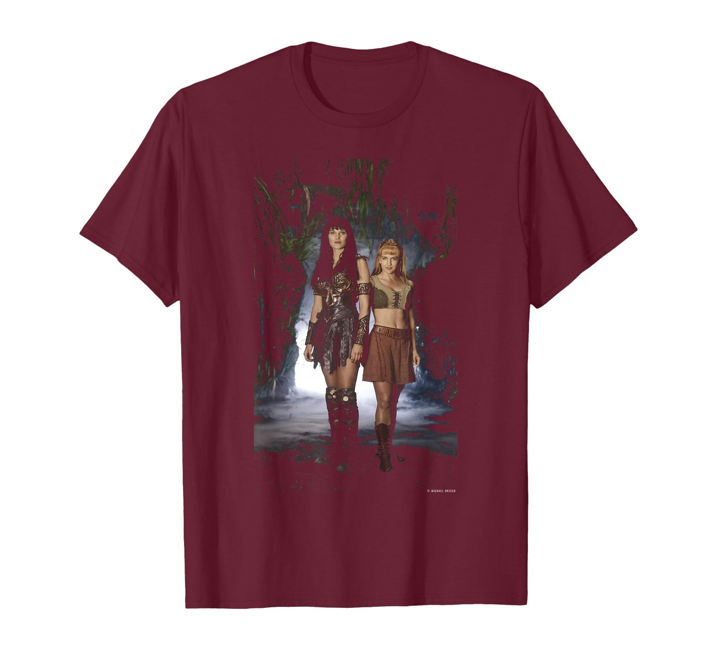 Xena & Gabrielle Lucy Lawless Renee O'Connor Michael Grecco T-Shirt