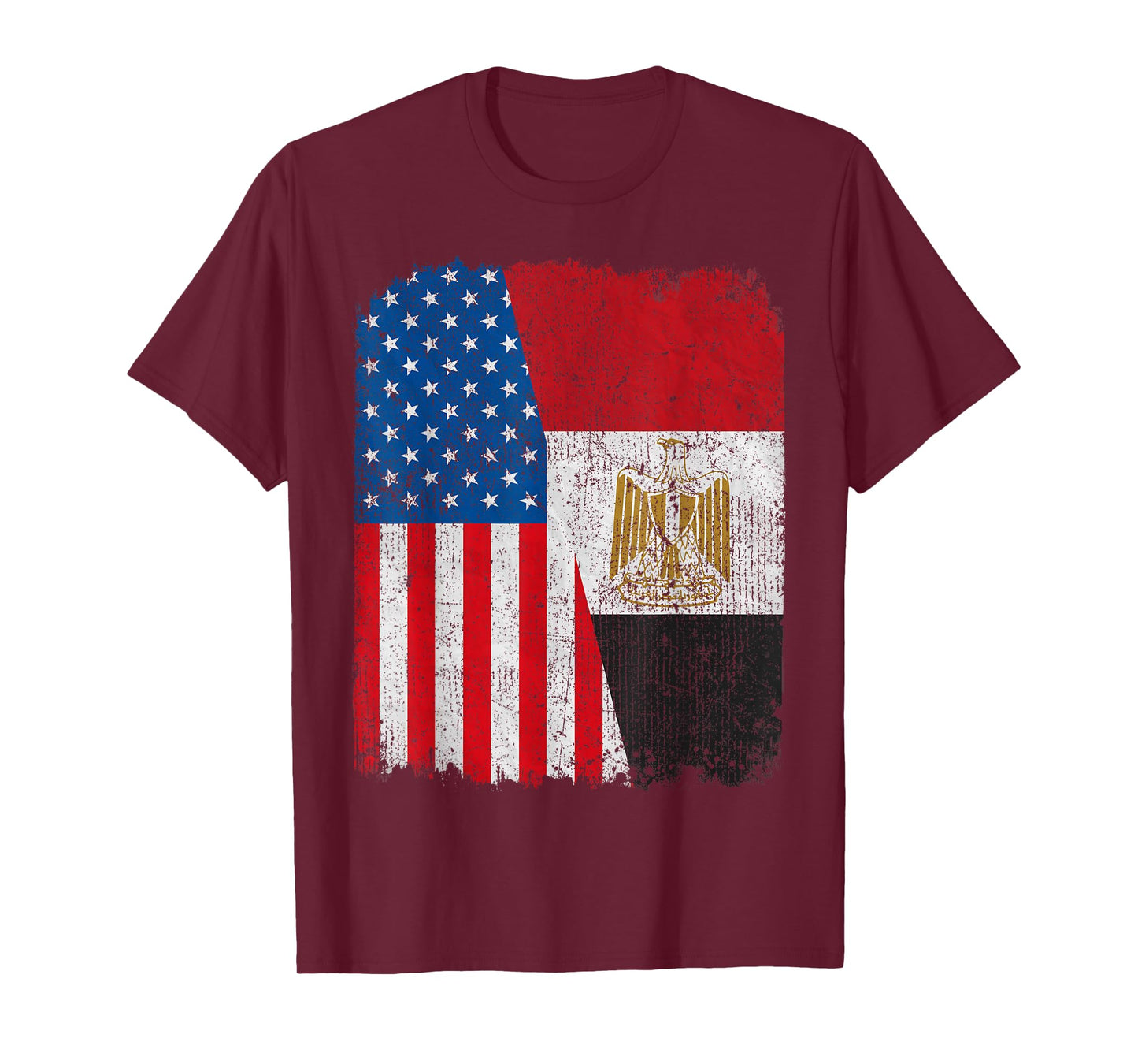 Egyptian American Flag Half USA Egypt Root Proud T-Shirt