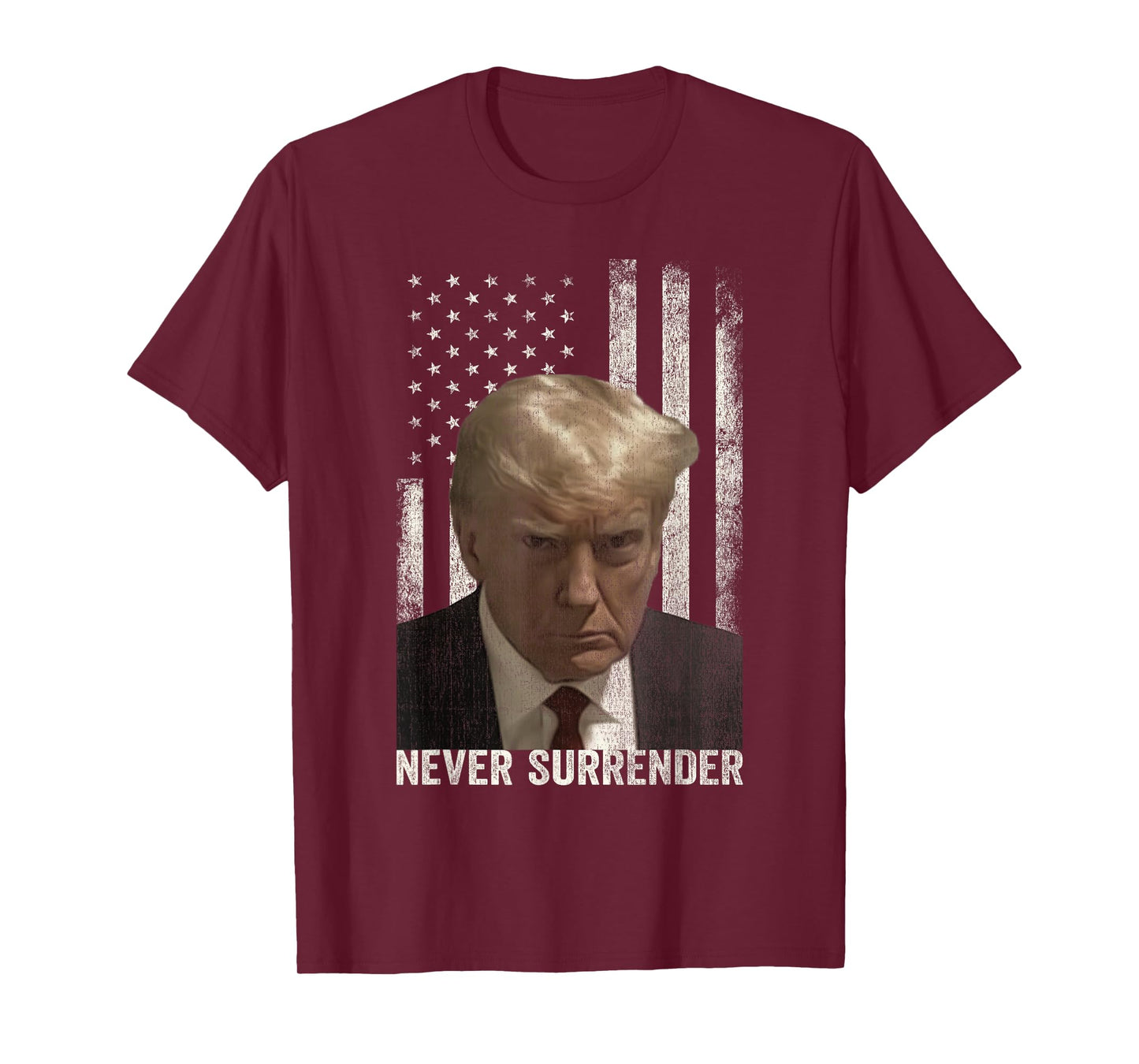 Donald Trump Mugshot Never Surrender T-Shirt