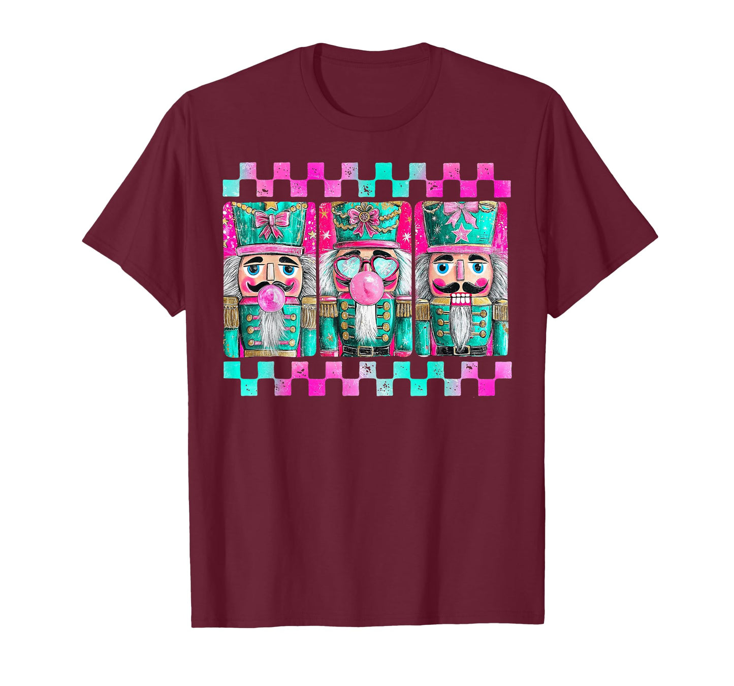 Colorful Preppy Nutcracker Design for Christmas Lovers T-Shirt