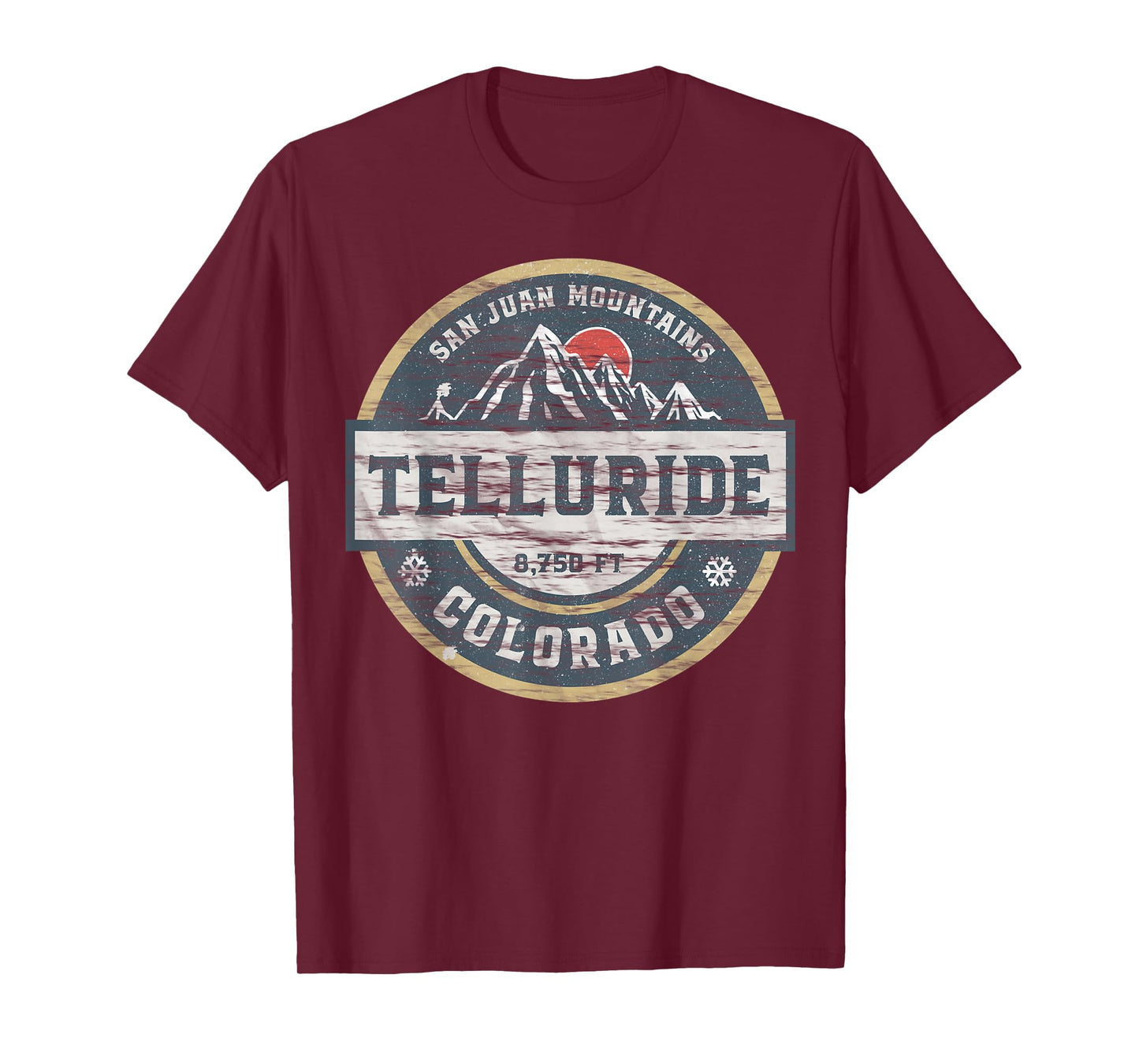 Telluride Colorado San Juan Rocky Mountains Skiing T-Shirt