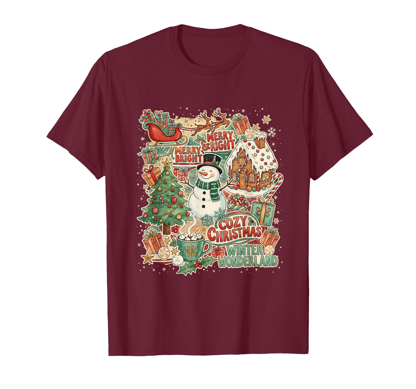 Cozy Christmas Winter Wonderland Holiday Design T-Shirt