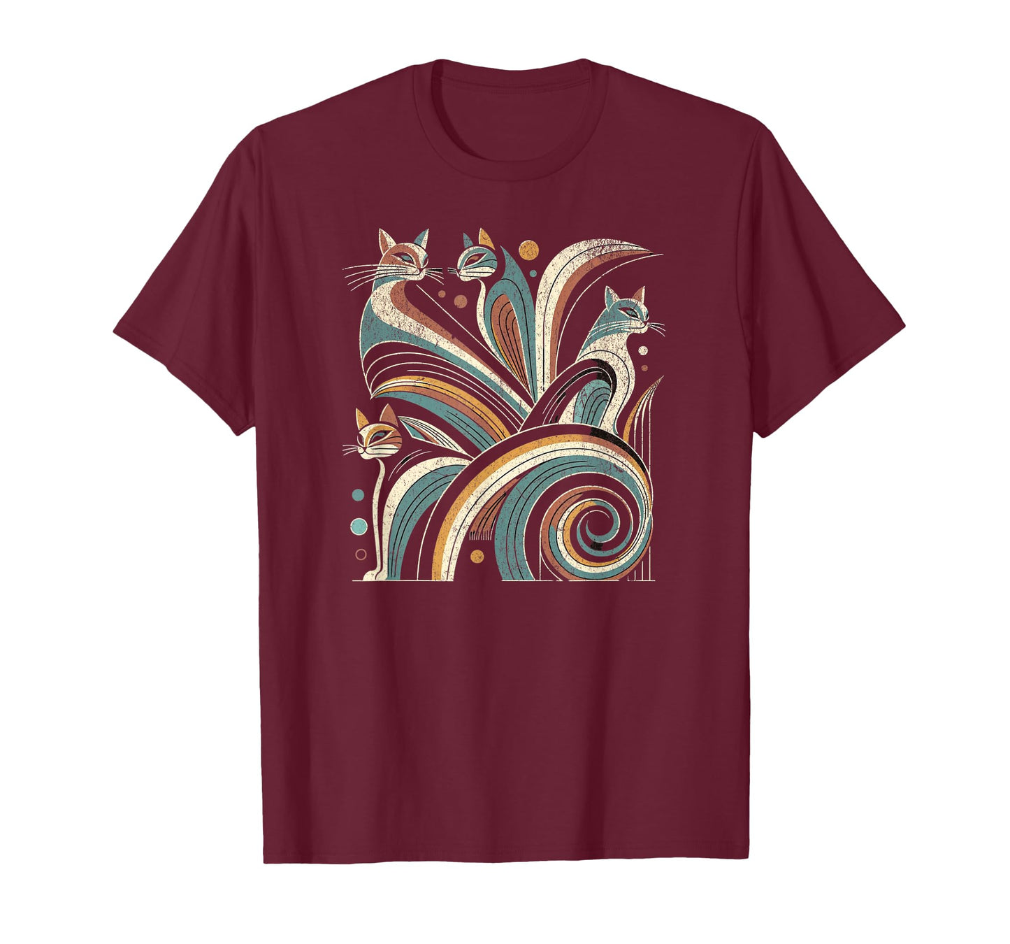 Vintage Retro Mid-Century Modern Look Cats 50s 60s Style T-Shirt