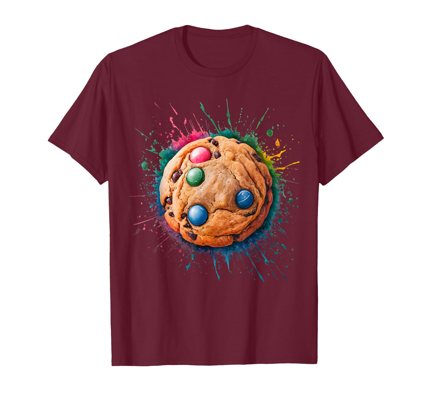 Baking Baker Men Woman Colorful Watercolor Cookie T-Shirt