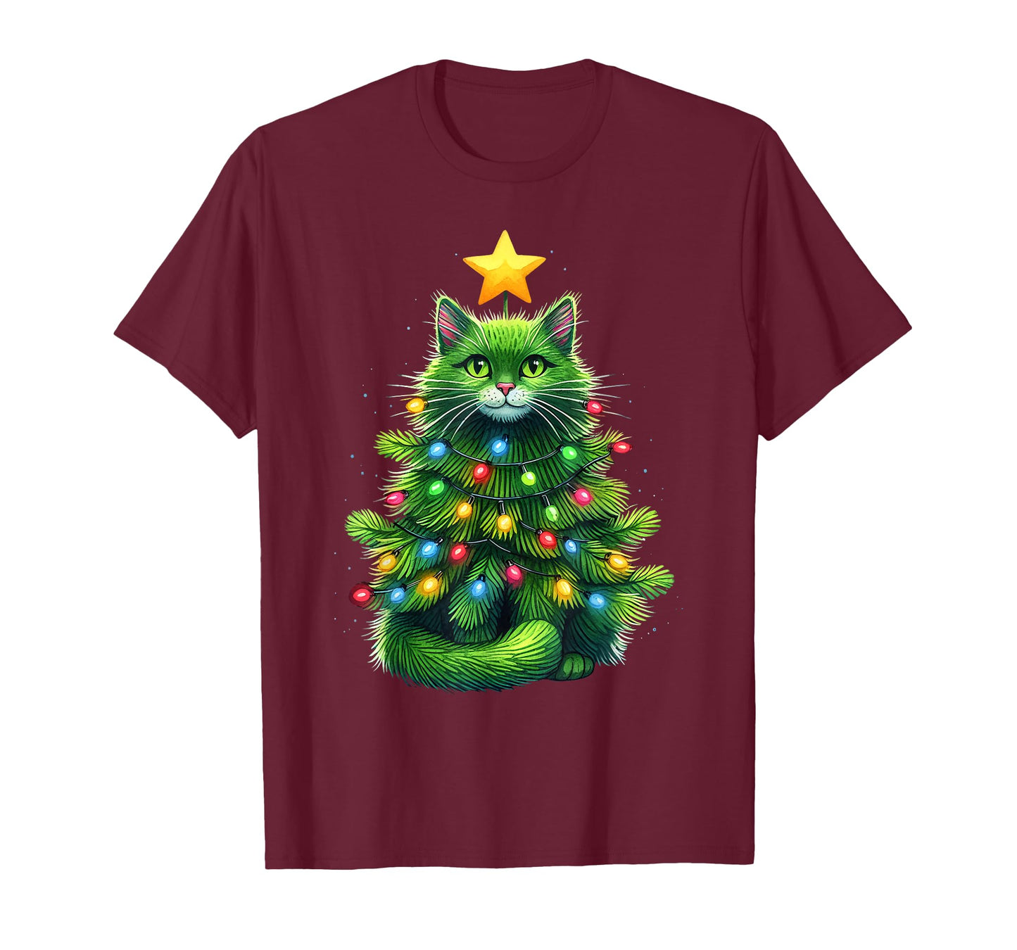 Merry Christmas With This Funny Christmas Tree Cat Xmas T-Shirt
