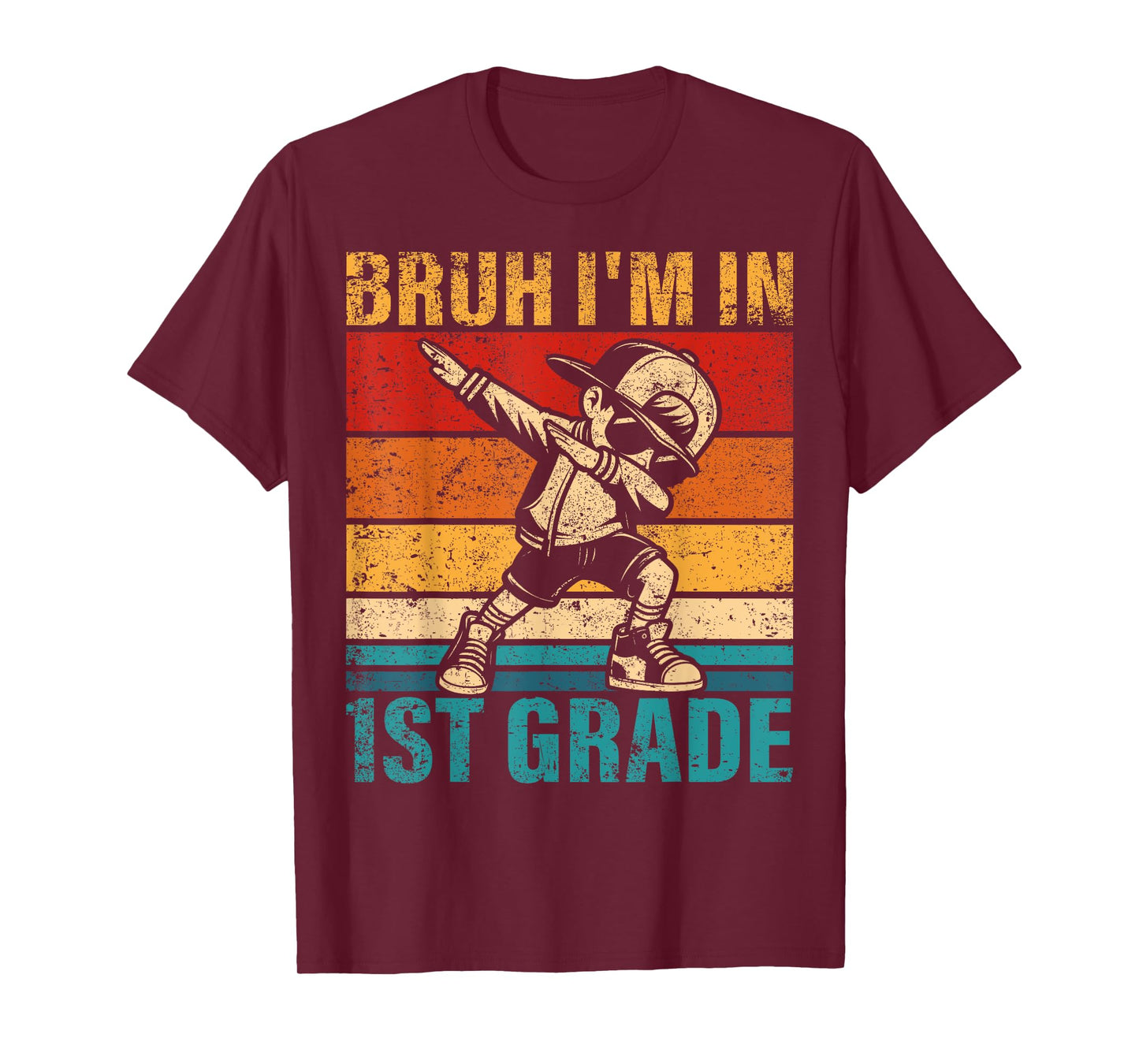 First Grade Dabbing Boy Bruh I'm in 1st Grade Student T-Shirt