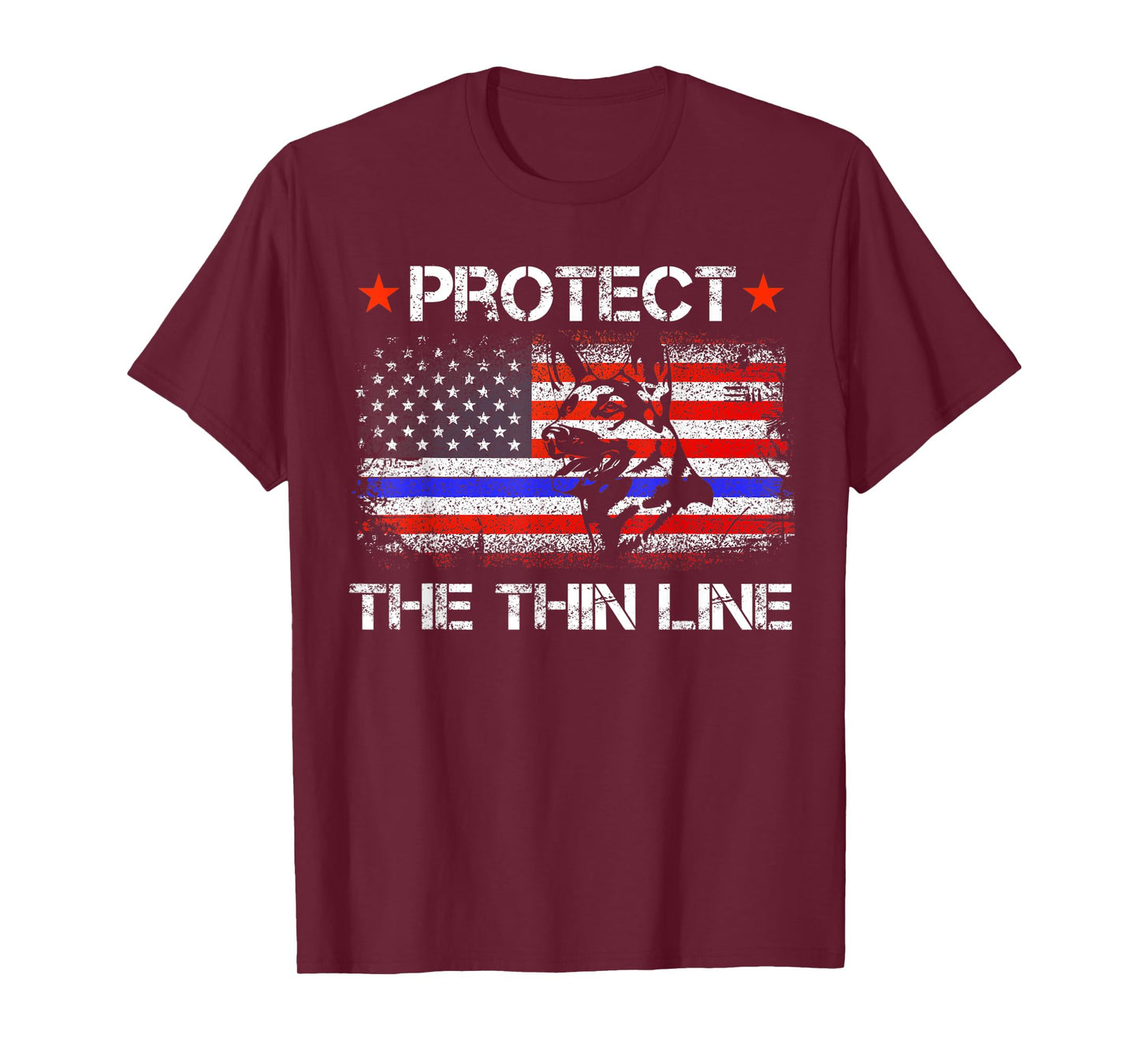 Protect The Thin Line American Blue German Shepherd K9 Unit T-Shirt