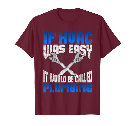 Cute Air Conditioning Tech Plumbing Humor Designs Unisex Adult Funny HVAC Gift T-Shirt Black Small Crew Neck Classic Fit Short Sleeve Letter Print Modern Humor