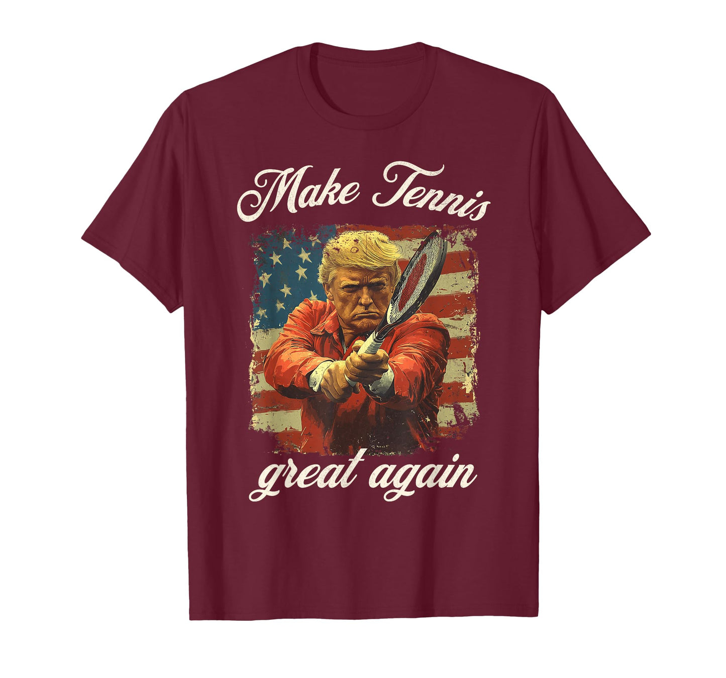 Make Tennis Great Again Funny Men Women American Retro T-Shirt