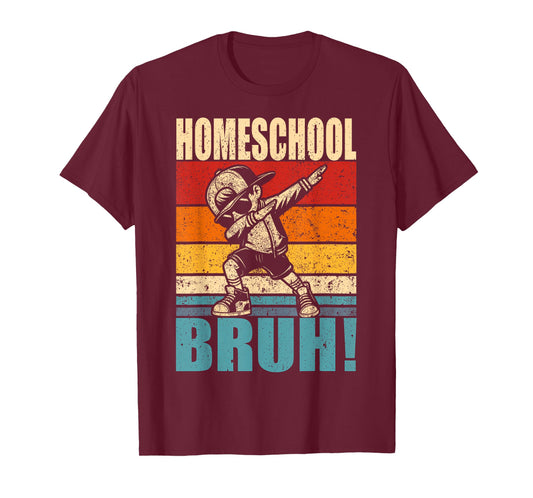 Homeschool Bruh Dabbing Boy Homeschool Squad Boy Student T-Shirt