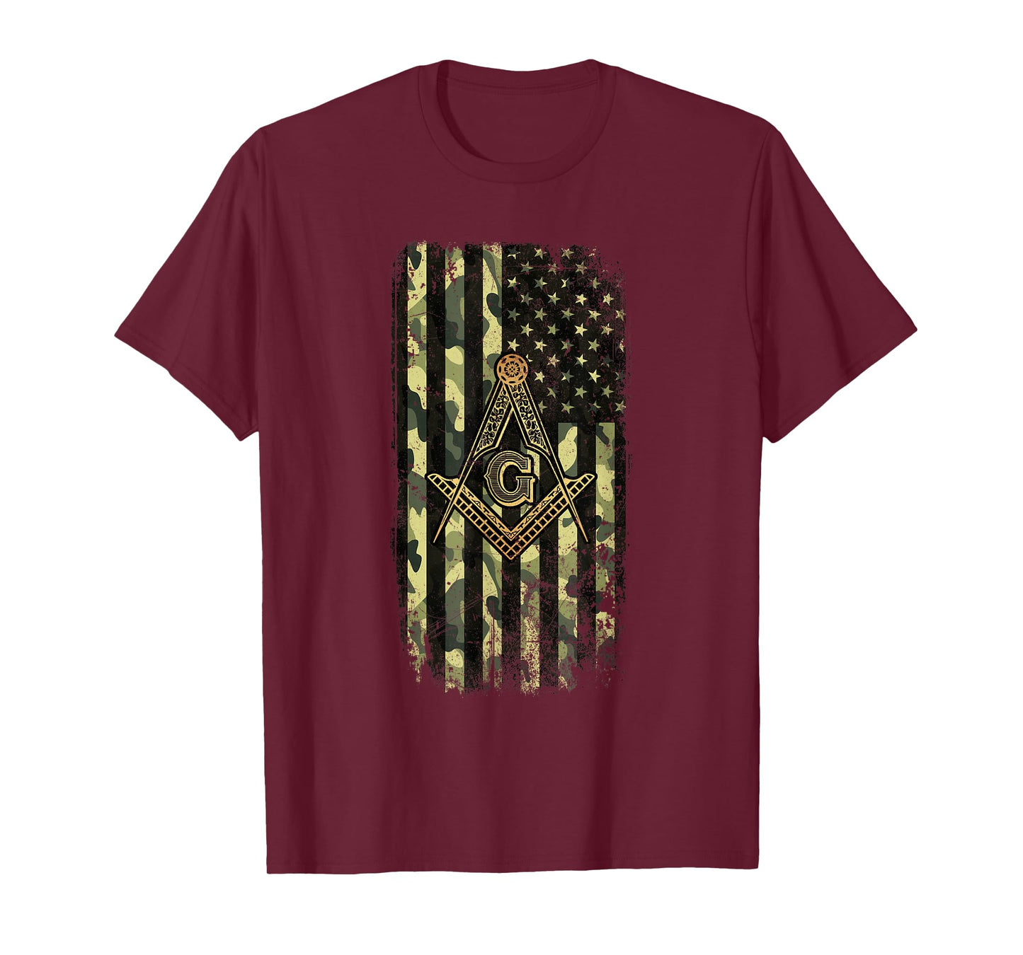 Masonic Camo American Flag - Freemason T-Shirt T-Shirt