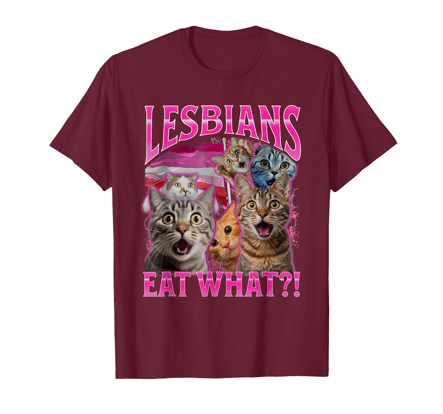 Funny Lesbians Shirt Cat Owner Lesbians Eat What T-Shirt