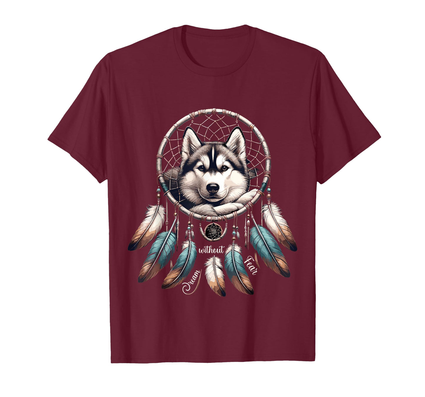 Dream Without Fear Wolf Dreamcatcher T-Shirt