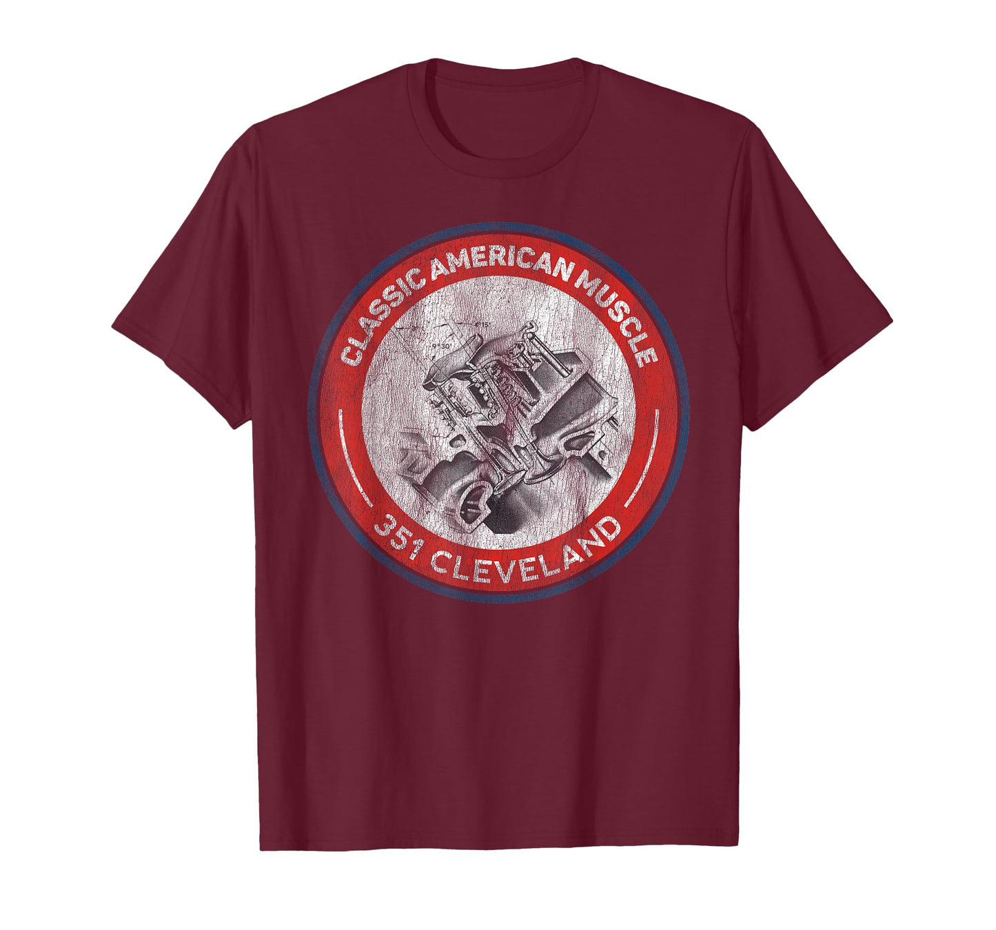 351 Cleveland Canted Valve Musclecar Retro Logo Tshirt T-Shirt