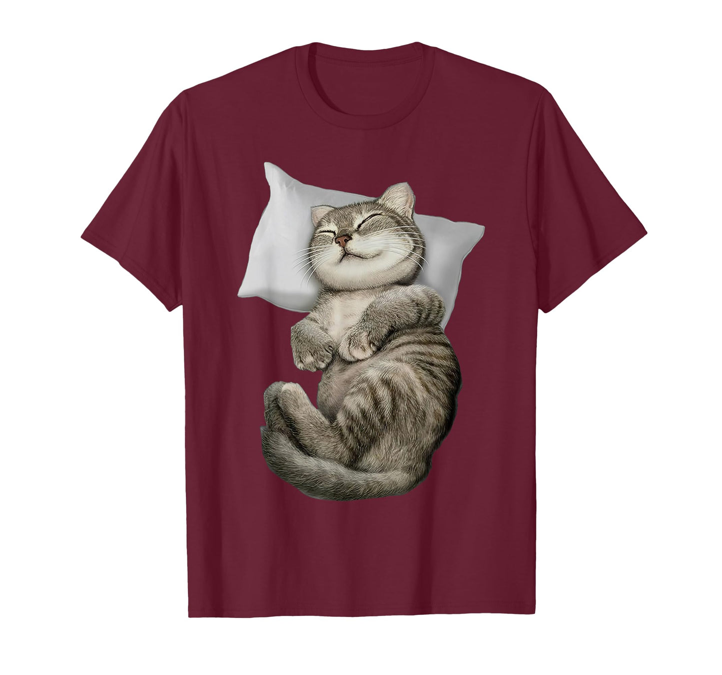 Cat Sleeping On Pillow Cute Cat Sleeping Angel T-Shirt for Men Women