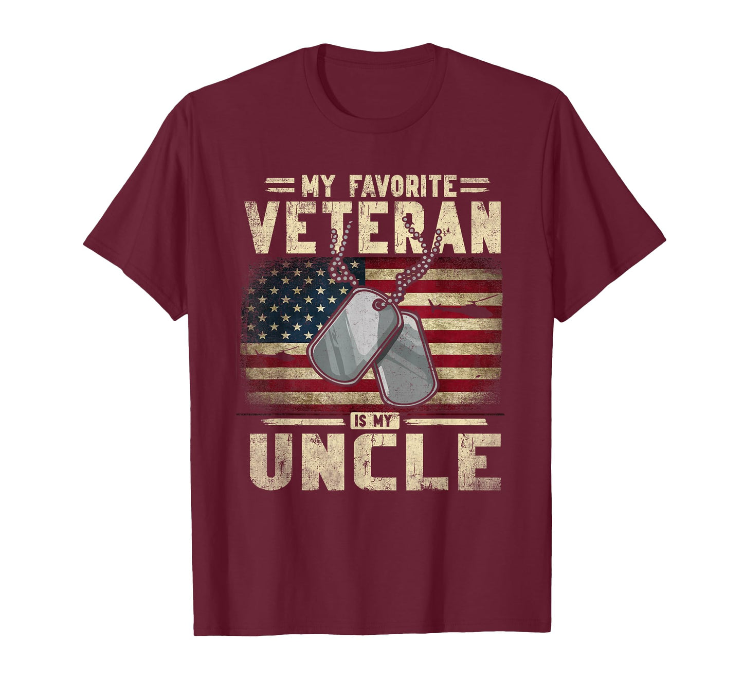 Veterans Day My Favorite Veteran Is My Uncle Patriotic T-Shirt
