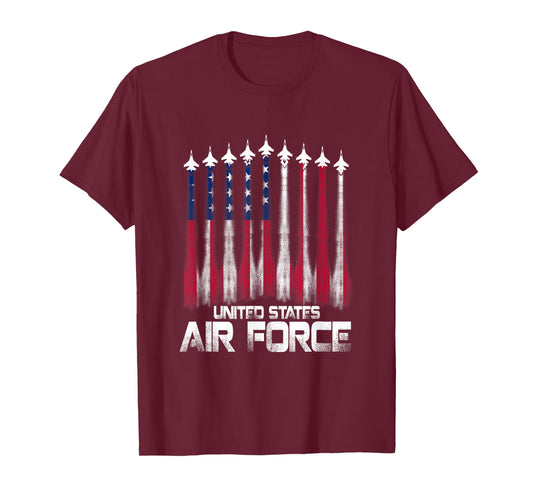Air Force US Veterans American Flag 4th of July Patriotic T-Shirt