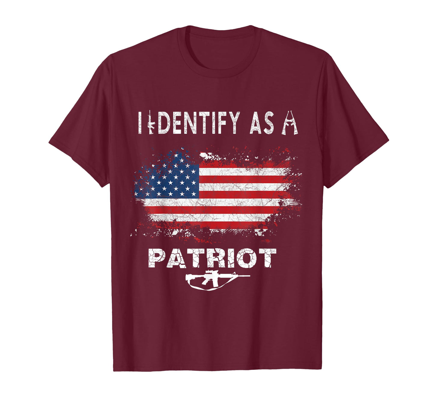 I Identify As a Patriot | American Flag | 2nd Amendment T-Shirt
