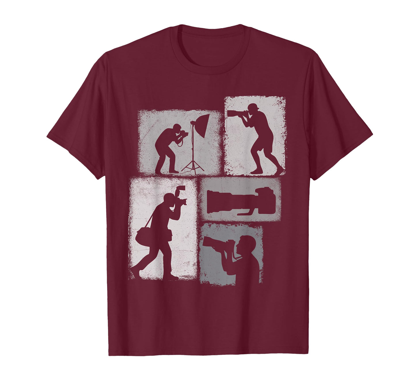 Photographer Vintage Collage Photography Men Photojournalist T-Shirt