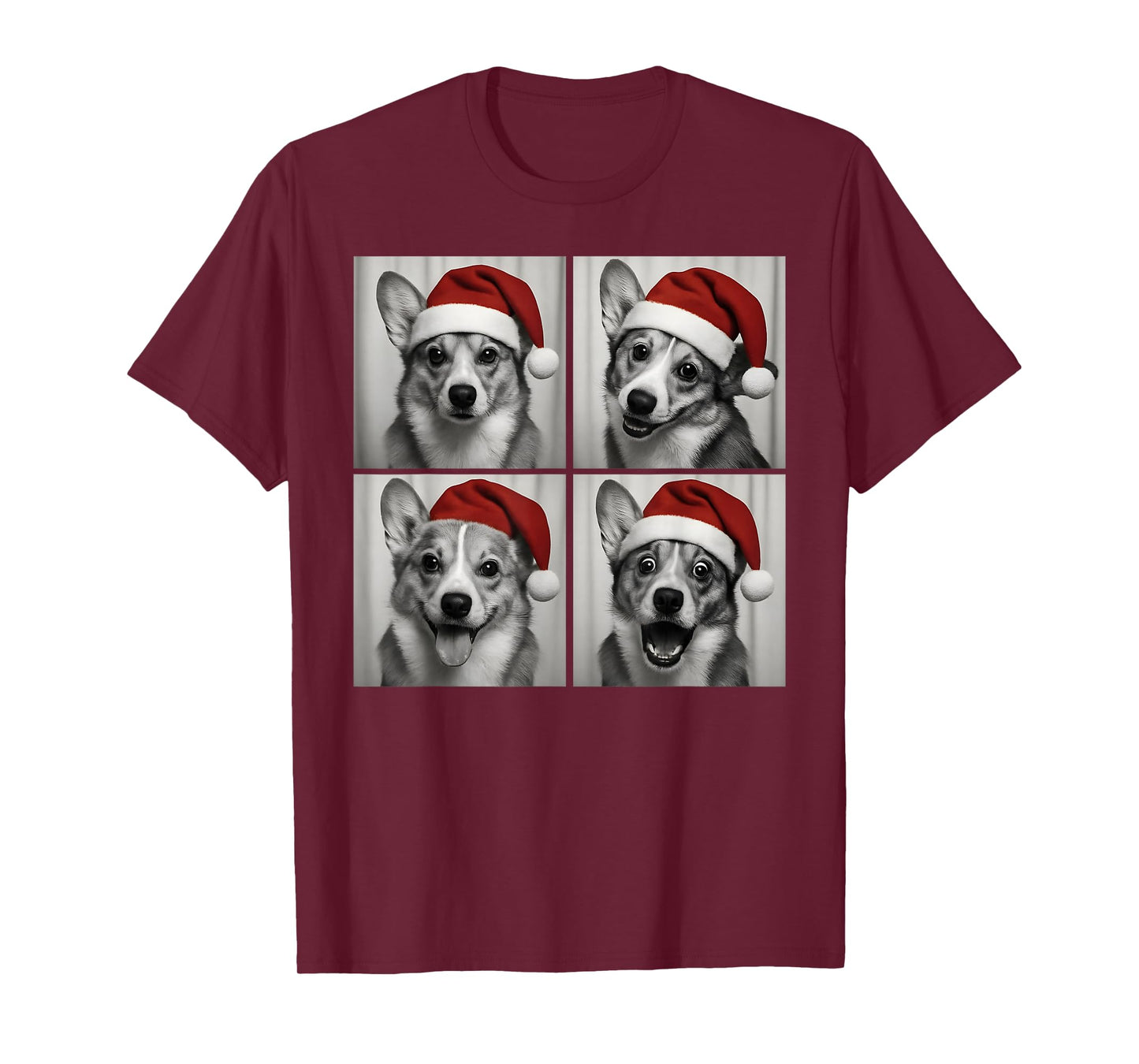 Funny Christmas Corgi Santa Dog Lover Photo Booth T-Shirt