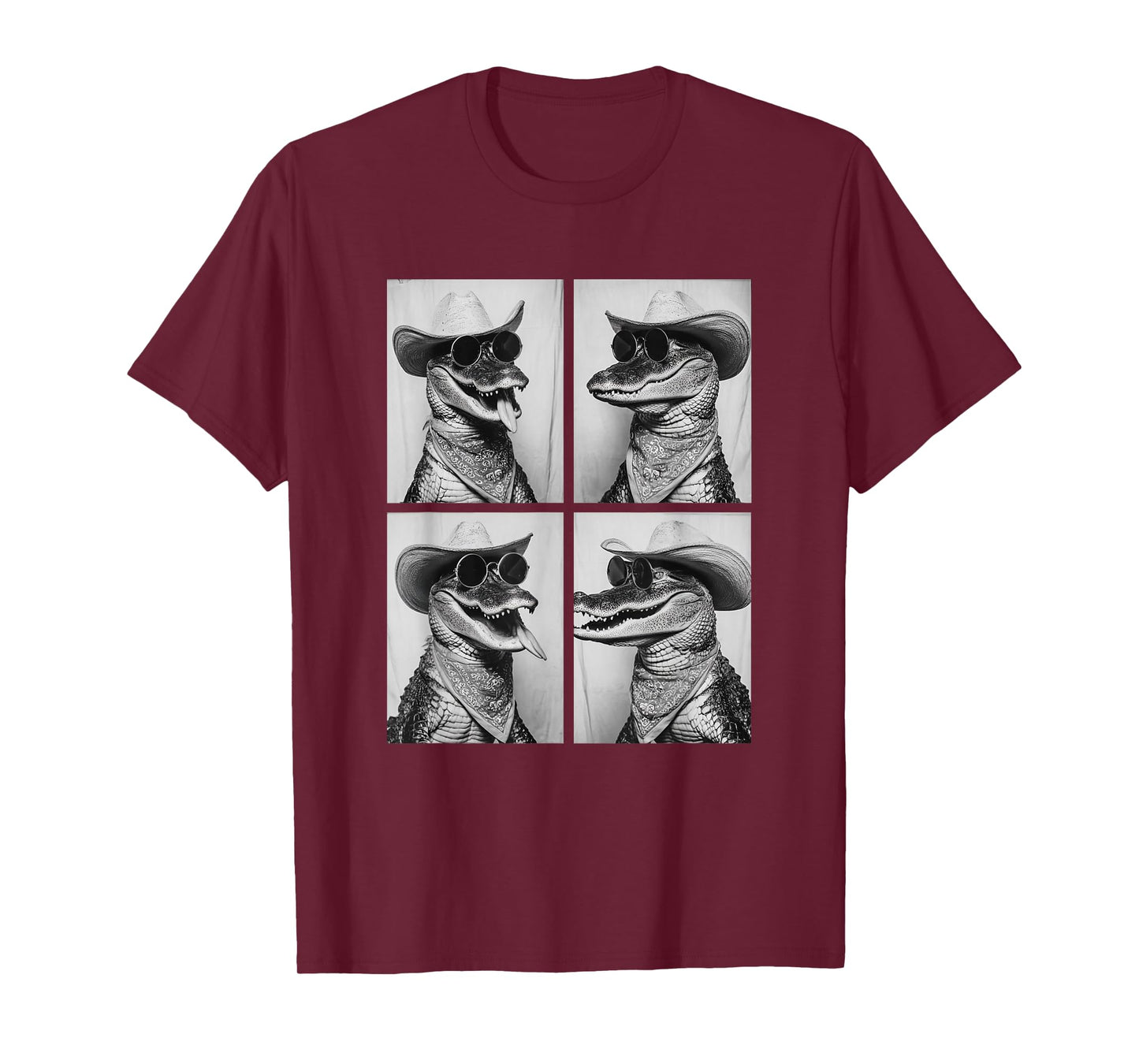 Cowboy Crocodiles with Sunglasses Animal Photo Booth Western T-Shirt