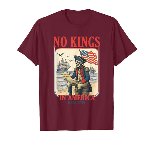 Retro No Kings in America Since 1776 T-Shirt