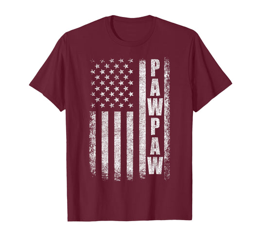 Proud Pawpaw American Flag Father's Day Patriotic T-Shirt