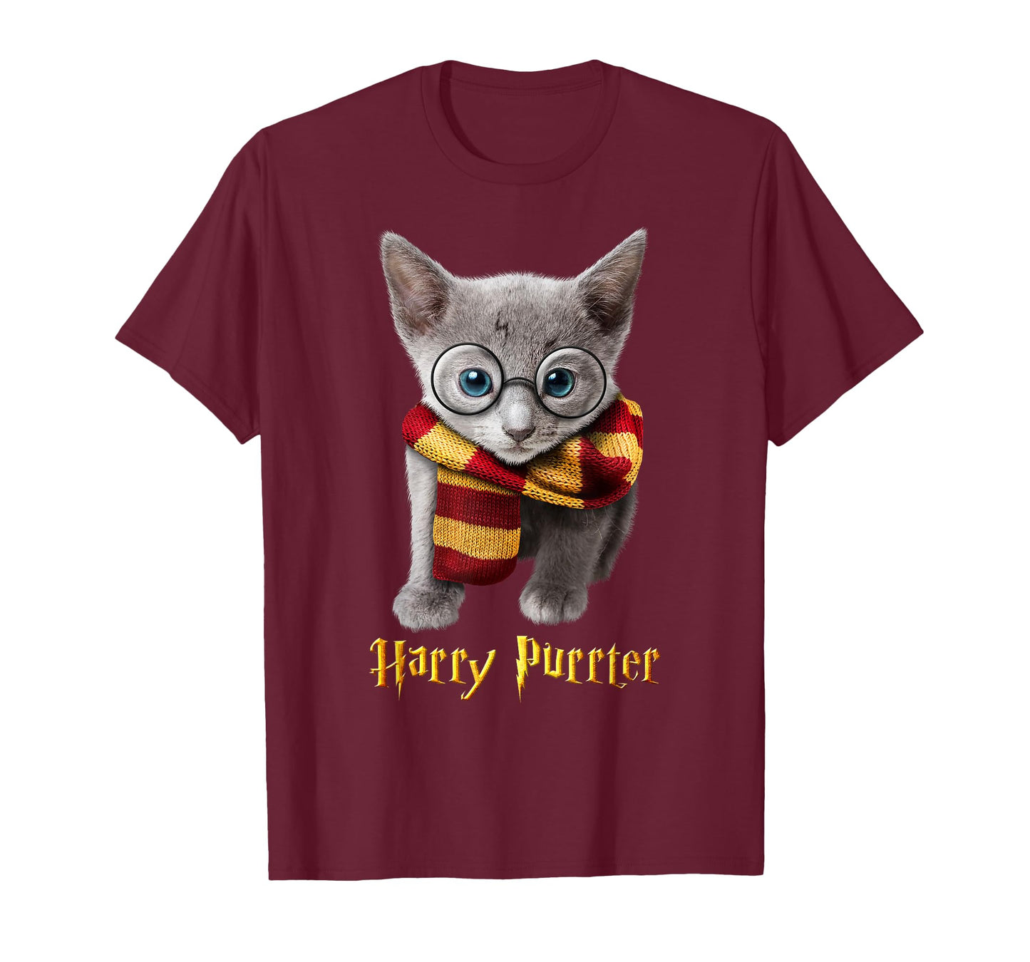 Harry Purrter - Cute & funny Cat tshirt for halloween kitten Men Women Kids T-Shirt