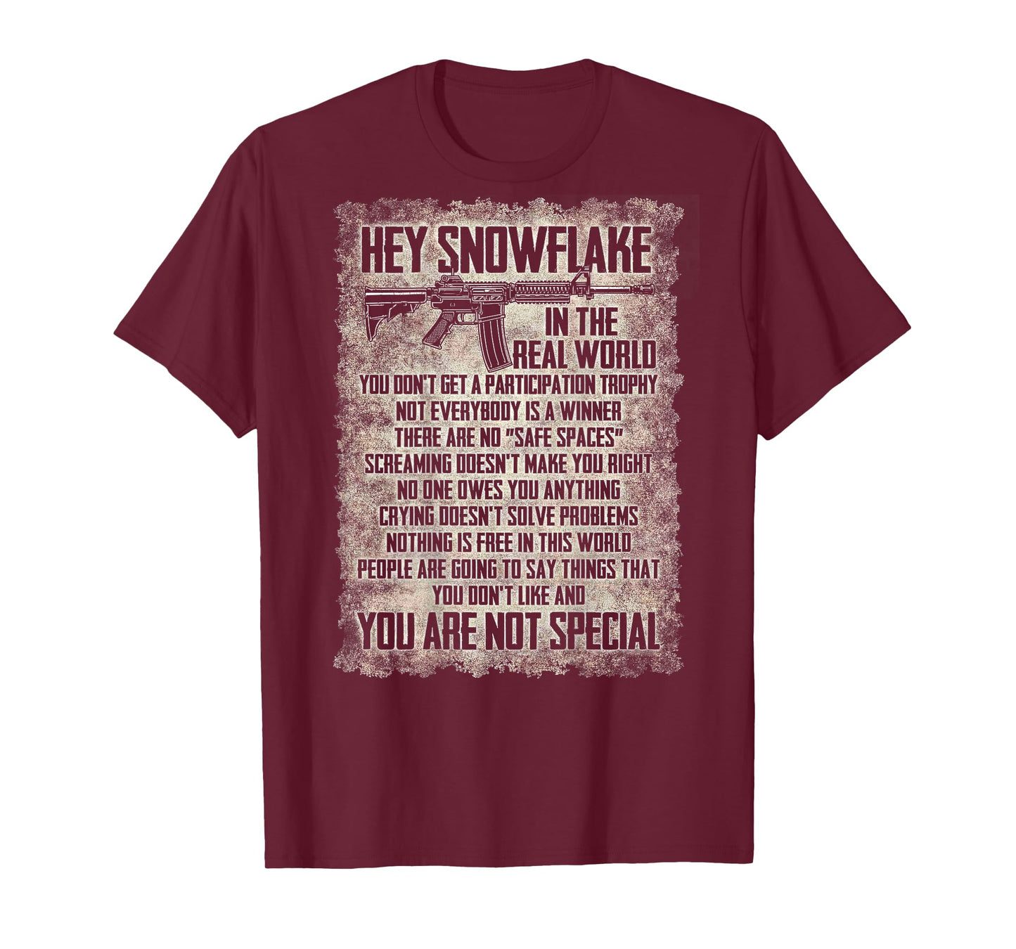 Hey Snowflake In The Real World (on back) T-Shirt