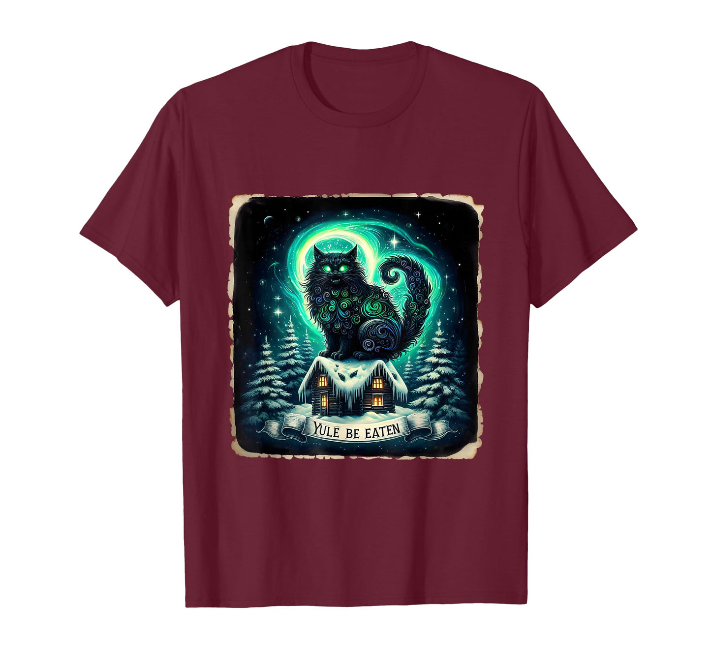 Yule Be Eaten Yule Christmas Cat Jolakotturinn Icelandic Men Women Kids T-Shirt