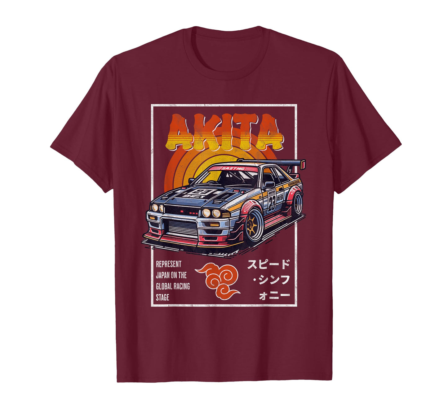 Cool Retro Vintage Japanese JDM Tokyo Japan Drift Race Car T-Shirt